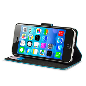 Metalix Book Case for Apple iPhone 5C - Light Blue