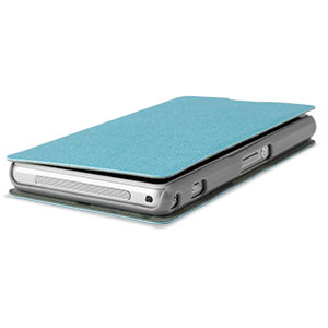 Pudini Flip and Stand Case for Sony Xperia Z1 Compact - Blue