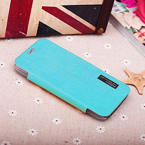 ROCK Elegant Side Flip Case for Moto X - Teal Green