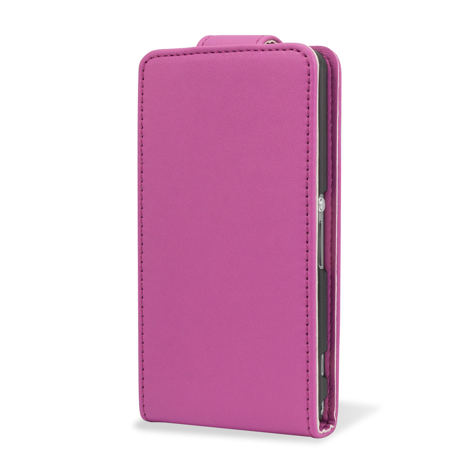 Qubits Faux Leather Flip Case For Sony Xperia Z1 Compact Pink