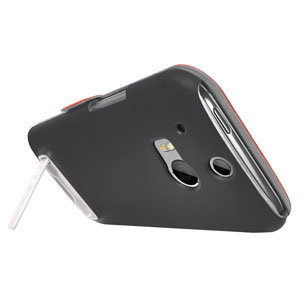 Seidio LEDGER HTC One M8 Case with Metal Kickstand - Red