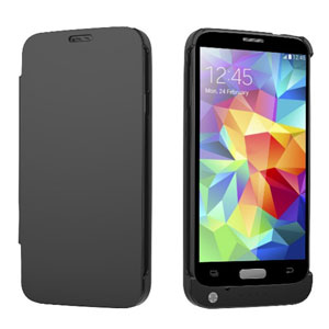 Samsung Galaxy S5 Power Bank Flip Case - Black