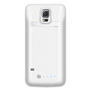 Samsung Galaxy S5 Power Bank Flip Case - White
