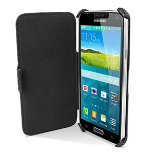 Encase Slimline Carbon Fibre Style Galaxy S Horizontal Flip Case