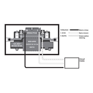 enCharge UK Power Socket with USB Charging Wall Plate