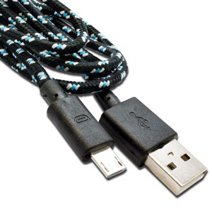 High Quality Braided Fabric 1m Micro USB Cable