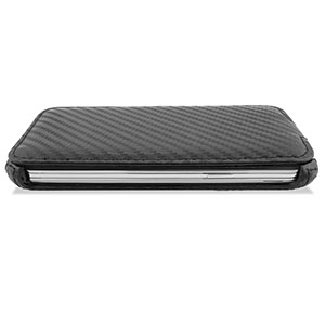Encase Slimline Carbon Fibre-Style Galaxy S5 Mini Vertical Flip Case