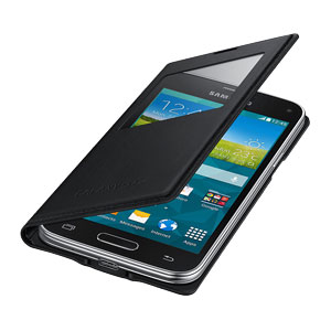 Official Samsung Galaxy S5 Mini S-View Premium Cover - Metallic Black