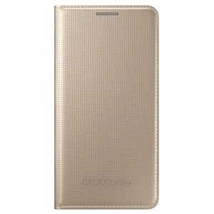 Official Samsung Galaxy Alpha Flip Cover - Gold