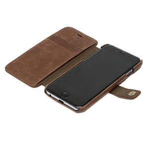 Zenus Vintage Diary iPhone 6 Case - Dark Brown