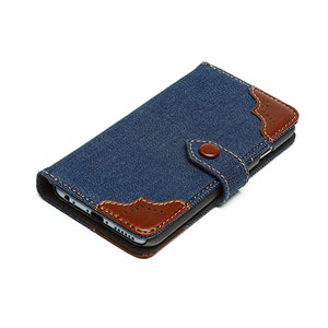 Zenus Denim Oxford Diary iPhone 6 Case - Blue