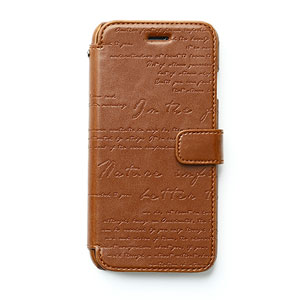 Zenus Lettering Diary iPhone 6 Case - Brown