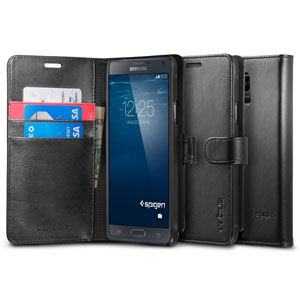 Spigen Samsung Galaxy Note 4 Wallet S Case - Black 