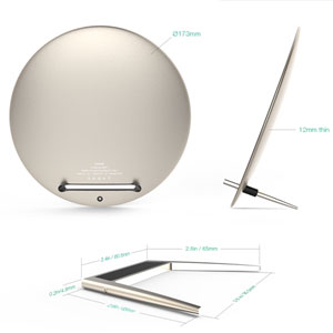Aukey Luna Qi Universal Wireless Charger - Silver