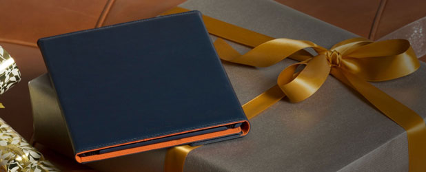 Knomo Premium Folio iPad Air 2 Leather Wallet Case - Blue