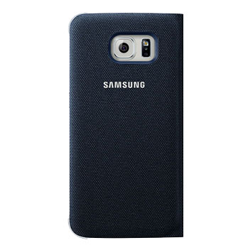 Official Samsung Galaxy S6 S View Fabric Premium Cover Case - Black