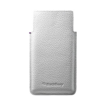 Blackberry Leap Leather Pocket Case Cover - White