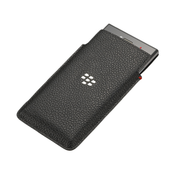 Blackberry Leap Leather Pocket Case Cover - Black