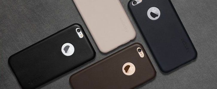 Spigen Leather Fit iPhone 6 Shell Case - Black
