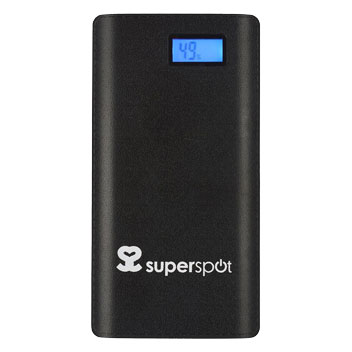 SuperSpot Triple USB 20,800mAh Power Bank - Black
