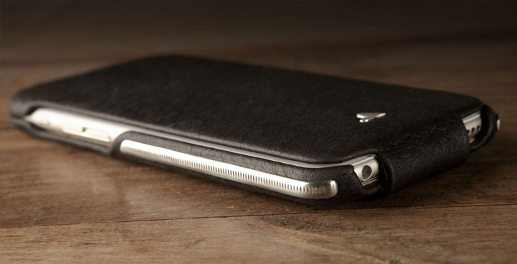 Vaja Top Silver Montana iPhone 6S / 6 Luxury Leather Case - Black