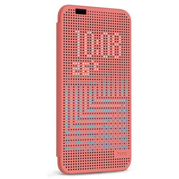 Official HTC One A9 Dot View Ice Premium Case - Salmon Pink