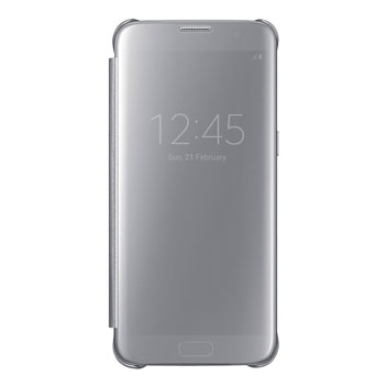 Official Samsung Galaxy S7 Edge Clear View Cover Case - Silver