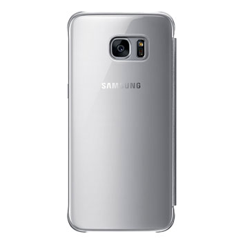 Official Samsung Galaxy S7 Edge Clear View Cover Case - Silver