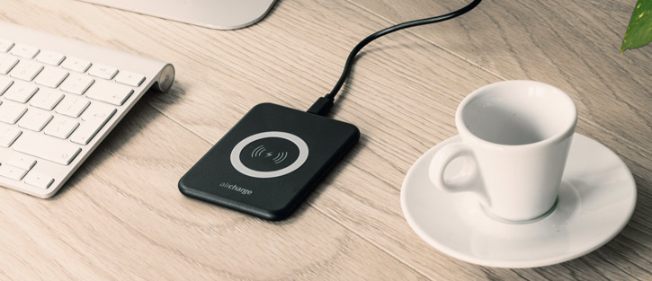 aircharge Slimline Qi Wireless Charging Pad - Black