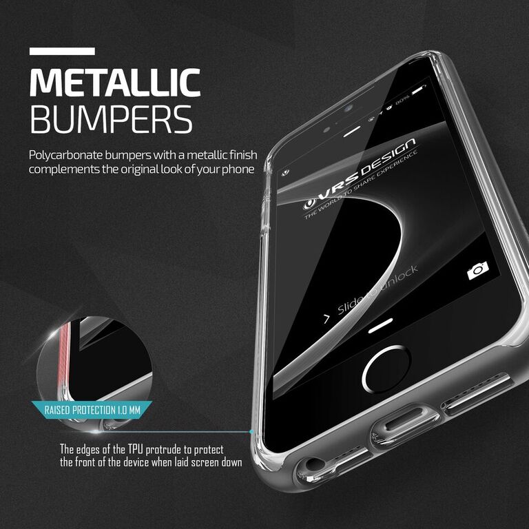 VRS Design Crystal Bumper iPhone SE Case - Steel