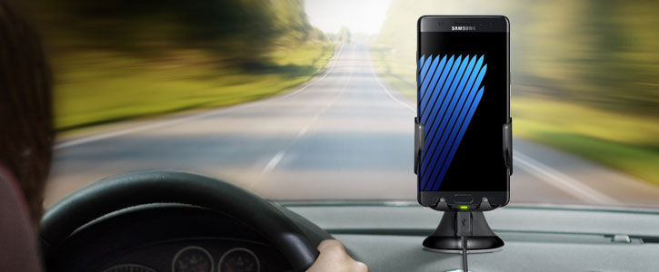 Samsung Galaxy Note 7 Qi Wireless Charging Car Holder - Black