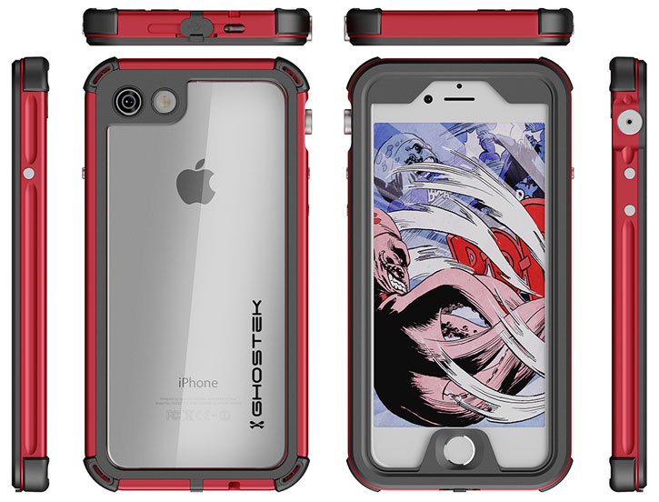 Ghostek Atomic 3.0 iPhone 7 Waterproof Tough Case - Red