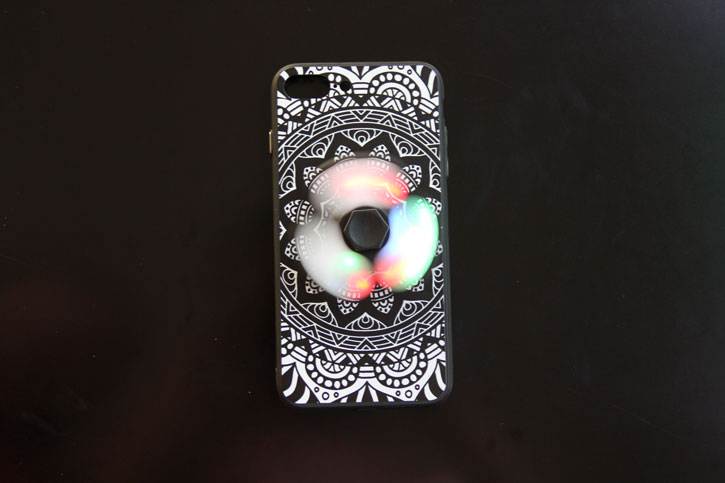 iPhone 7 Fidget Spinner Case - Black / White