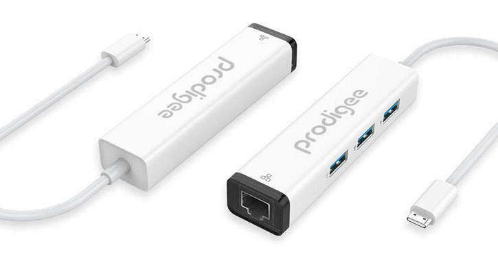 Prodigee USB-C 3-Port USB Hub & Ethernet Adapter