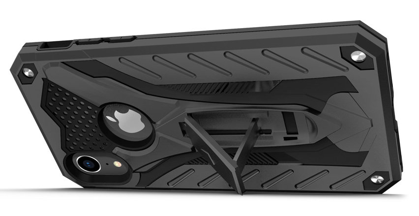 Zizo Static IPhone XR Kickstand Tough Case Black