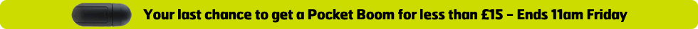 �5 off the pocket boom vibration speaker until 11am Friday - Hurry