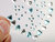 Heart Shaped Crystal Kit - Aqua and White