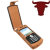 Piel Frama Luxury Leather Case - BlackBerry 8100 Pearl - Black/Tan