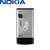 Nokia 6500 Slide Back Cover With Lazer Etched Design - Silver