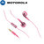 Motorola EH25 MotoROKR Stereo Headphones - Pink