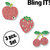 Bling It 3 Piece Tattoo Pack - Fruits