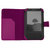 Leather Style Book Case for Amazon Kindle Keyboard - Purple