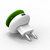 Osun Mushroom Green ZERO USB Mains Charger