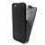 Slimline Carbon Fibre Style iPhone 5 Flip Case - Black