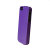 Slimline Carbon Fibre Style iPhone 5 Flip Case - Purple