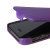 Slimline Carbon Fibre Style iPhone 5 Flip Case - Purple