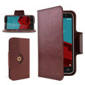 Olixar Leather-Style Vodafone Smart Prime 6 Wallet Case - Brown