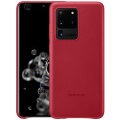 Offizielle Leather Cover Samsung Galaxy S20 Ultra Tasche - rot