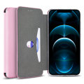 Olixar Soft Silicone iPhone 12 Pro Max Wallet Case - Pastel Pink