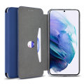 Olixar Soft Silicone Navy Blue Wallet Case - For Samsung Galaxy S21